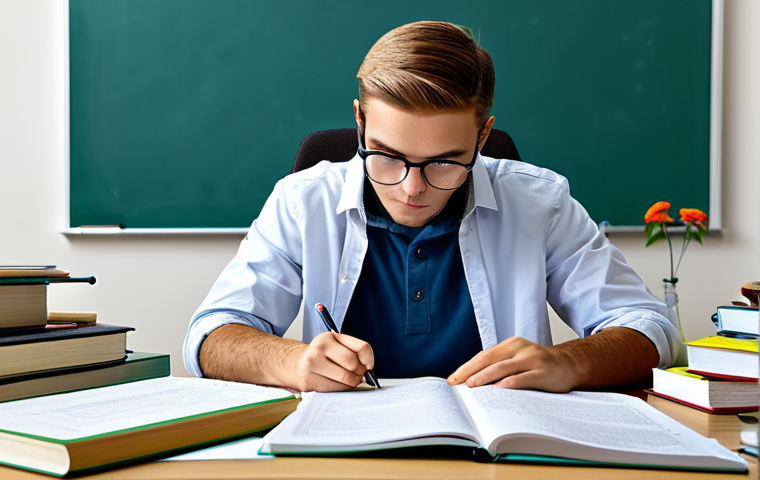 **
A student diligently studying environmental engineering exam prep materials at a desk, surrounded by textbooks and notes, fully clothed, appropriate attire, safe for work, perfect anatomy, natural proportions, family-friendly, professional study environment, focused expression.
**