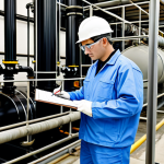 Waste Water Treatment Plant**

"A fully clothed environmental engineer inspecting equipment at a wastewater treatment plant. Modest work attire, safety glasses, holding a clipboard. Background includes pipes, tanks, and machinery. Perfect anatomy, correct proportions, natural pose, safe for work, appropriate content, professional, high quality."

**