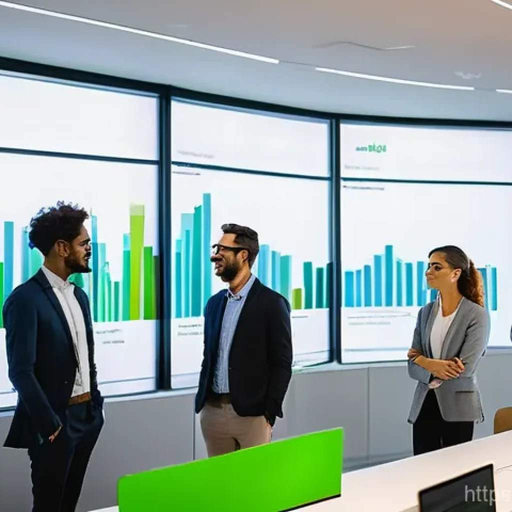 환경직 이직 성공 전략 - **Prompt:** A group of diverse young professionals (men and women, all appropriately dressed in mode...