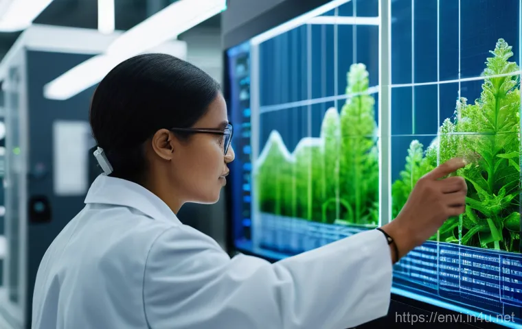 환경공학 자격증 시험 후기 - A group of diverse environmental engineers and scientists, both male and female, in a modern, clean-...